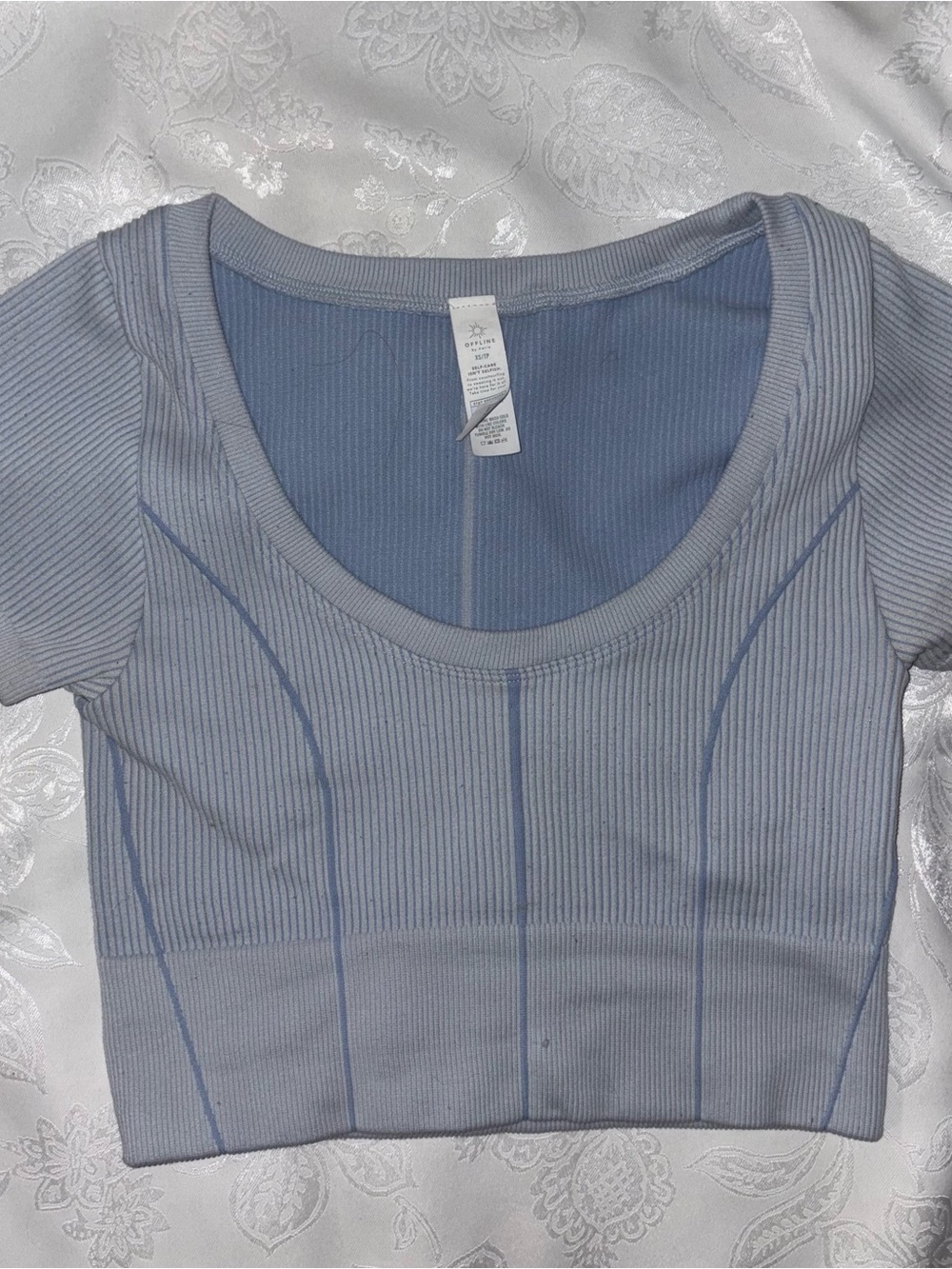 Offline by Aerie Ribbed Crop Top — XS